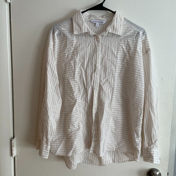 Elizabeth and James Striped Button Down Top - Picture 1 of 6
